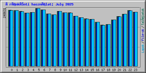 Óránkénti használat: July 2025